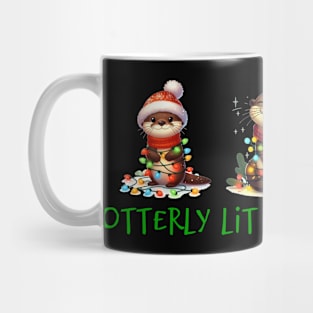 Otterly Lit for Christmas Mug